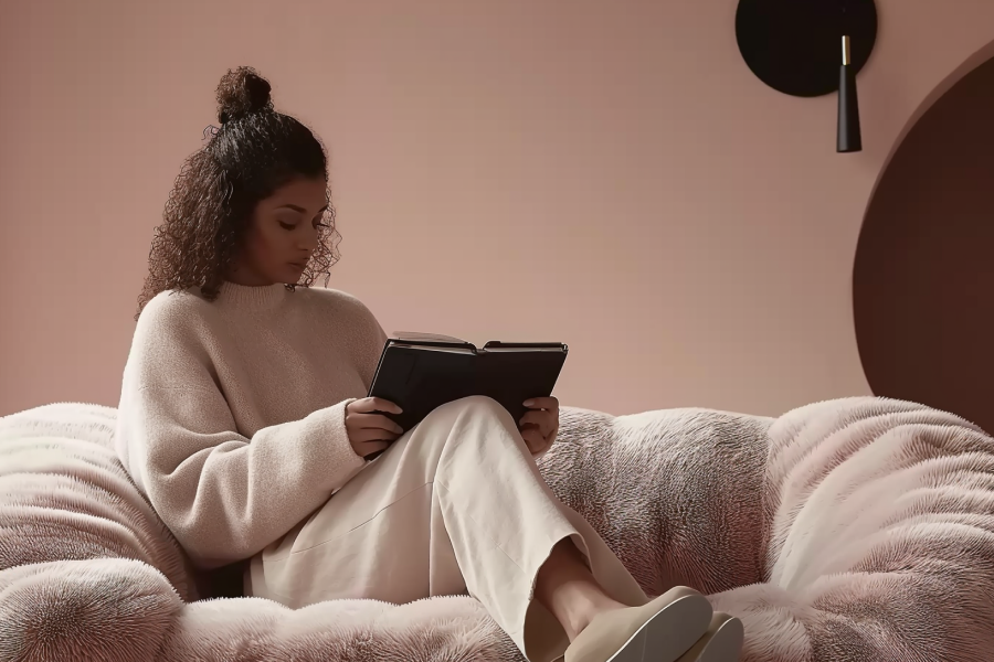 pink two seater sofa